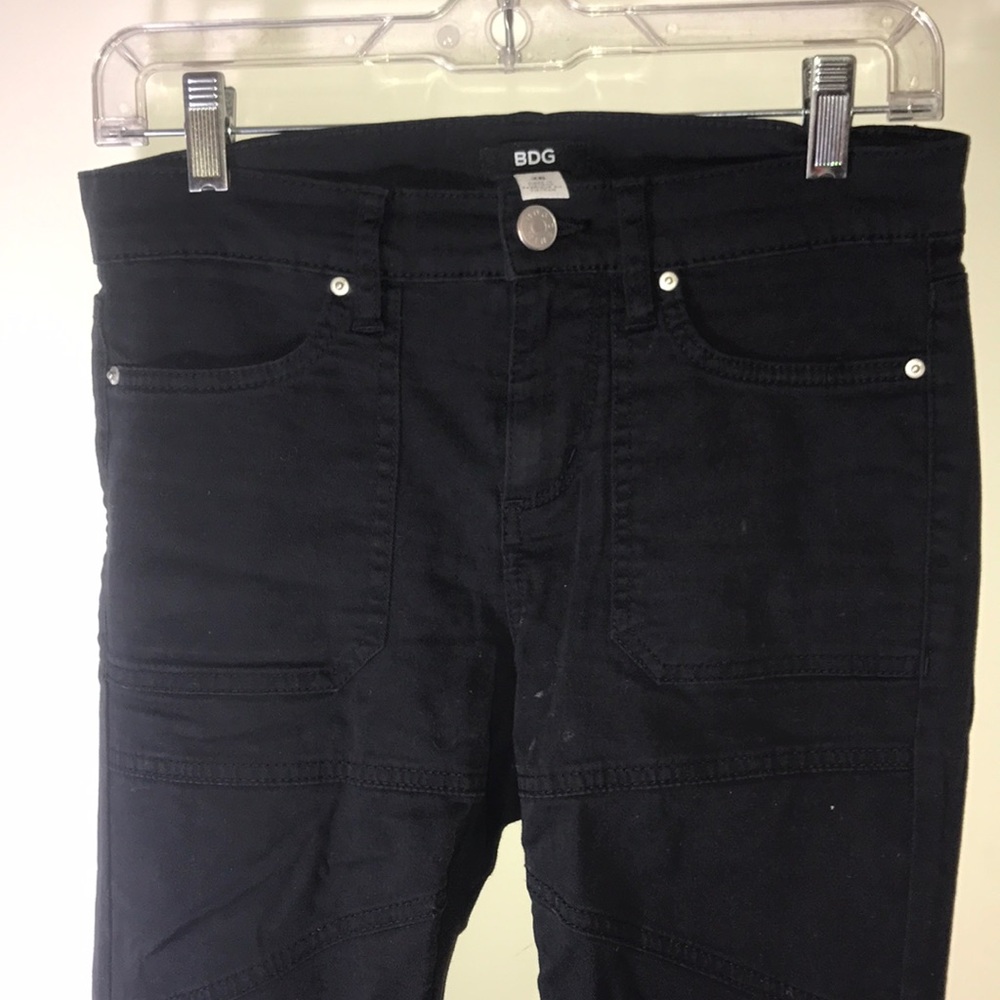 Black edgy jeans.